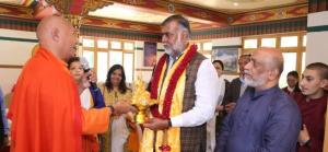 Hon'ble Union Minister of State for Tourism and Culture (I/C) Shri Prahlad Singh Patel visited the Mahabodhi International Meditation Centre at Leh on 5 Sept ,2019