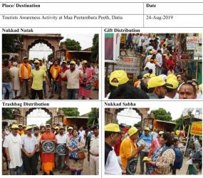 Tourist Awareness activity at Maa Peetambara Peeth, Datia, MP