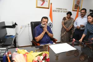 Shri Suresh Gopi has taken charge as Minister of State for Tourism.