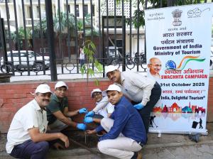 Swachhta and Plantation Drive on 17th October, 2025 in and around transport Bhawan, New Delhi as part of on going Swachhta Campaign - 2nd to 31st October, 2025