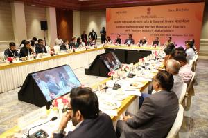 Hon’ble Tourism Minister Shri Gajendra Singh Shekhawat chaired consultation meetings with tourism stakeholders and industry representatives at Bharat Mandapam on 18.03.2026