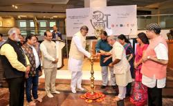Hon'ble Union Minister of State for Tourism and Culture (IC) Shri Prahlad Singh Patel inaugurated the Exhibition of Naimish Summer Art Program 2019.