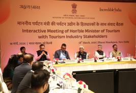 Hon’ble Tourism Minister Shri Gajendra Singh Shekhawat chaired consultation meetings with tourism stakeholders and industry representatives at Bharat Mandapam on 18.03.2026