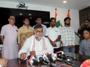Hon'ble Minister of State (I/C) for Tourism interacting with media after taking charge