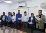 Constitution Day was celebrated in Ministry of Tourism at Transport Bhawan, New Delhi on 26.11.2019 with reading of the Preamble under the leadership of Secretary (Tourism).