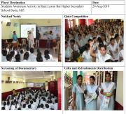 Students awareness activity in Rani Laxmi Bai Higher Secondary School Datia